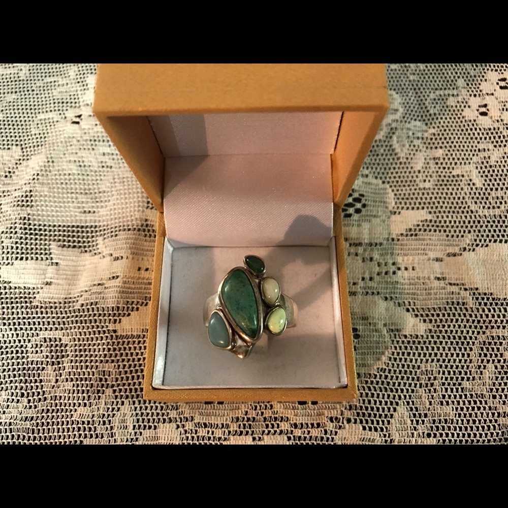 DESIGNER SIGNED 925 WHITNEY KELLY MULTI STONE RING